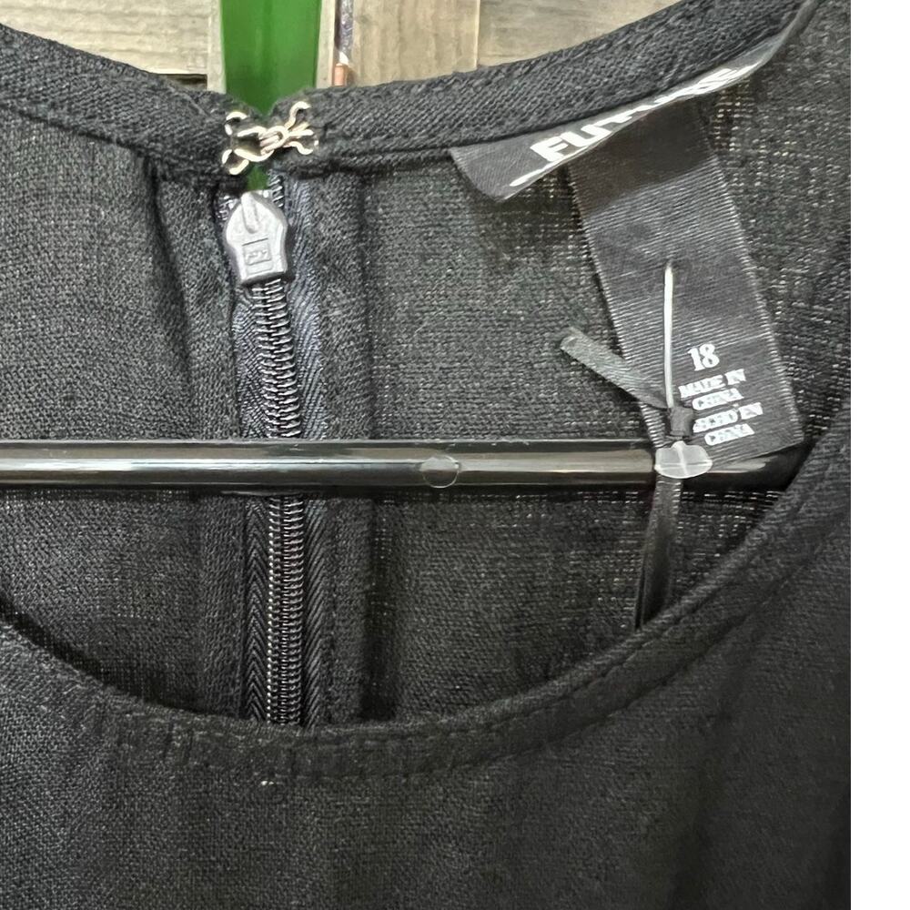 Future Collective Linen Blend Black Maxi Dress 18 NWT, Minimalist Classic - Picture 5 of 6